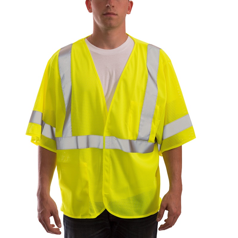 Job Sight Class 3 Mesh Vest in Flourescent Yellow